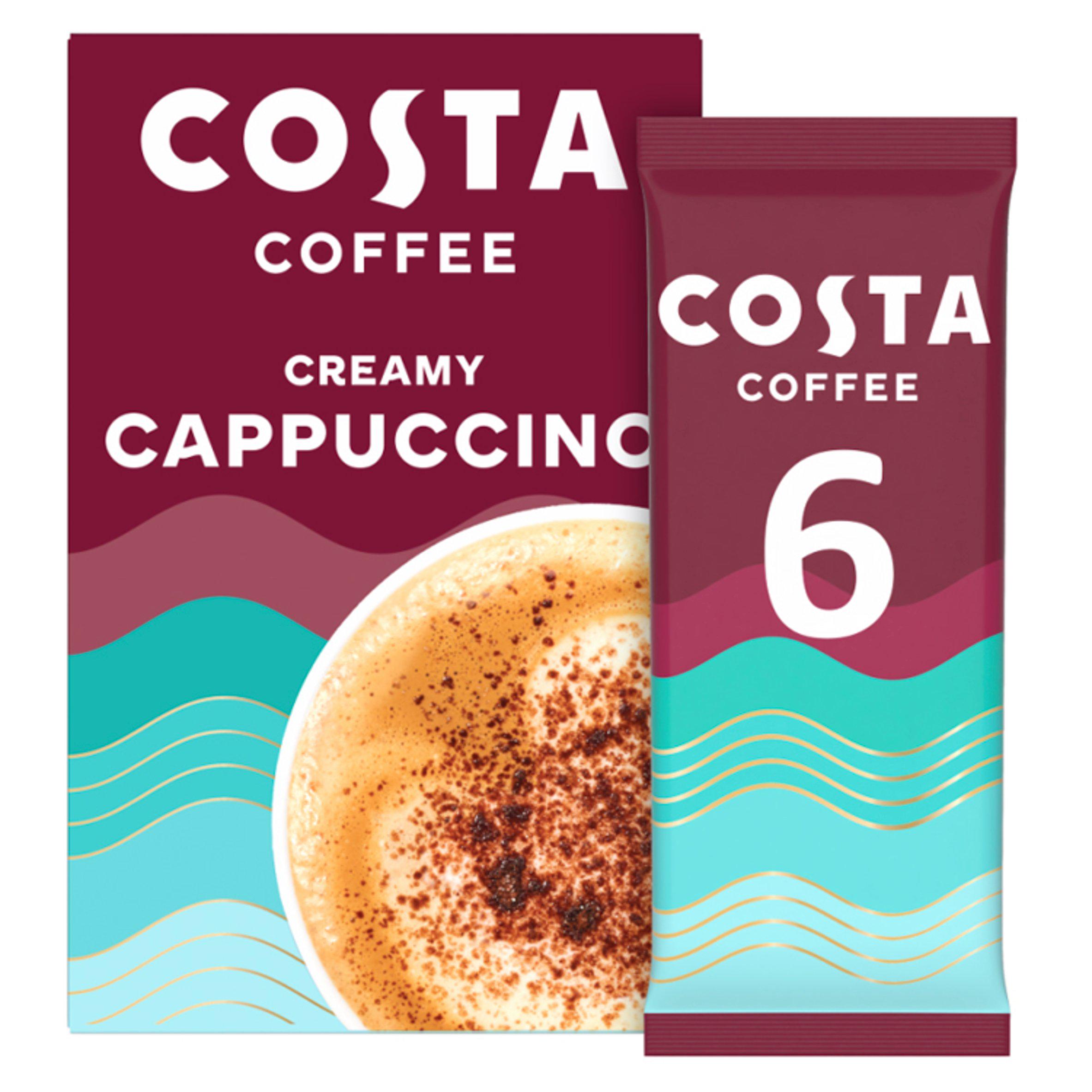 Costa Coffee Creamy Cappuccino Sachets Instant Coffee 6x17g