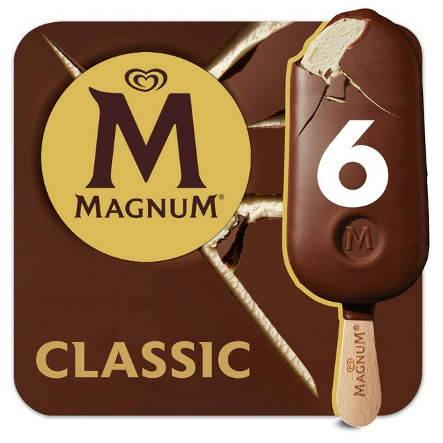 Magnum Classic 6 x 100ml Ice Cream Sticks - gallery image 1