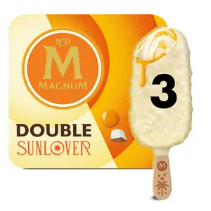 Magnum Double Sunlover White Chocolate Mango & Coconut Ice Cream Sticks 3x85ml