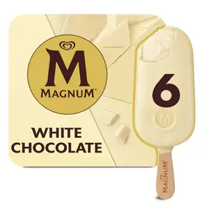 Magnum White Chocolate Ice Cream Sticks 6x100ml