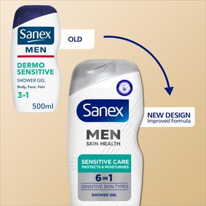 Sanex Men Skin Health Sensitive Care Shower Gel Body Wash 400ml - gallery image 4
