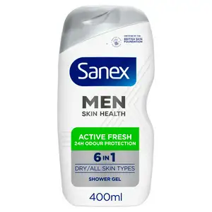 Sanex Men Skin Health Active Fresh Shower Gel Body Wash 400ml