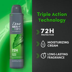 Dove Men+Care Antiperspirant Deodorant Aerosol Extra Fresh 200ml - gallery image 2