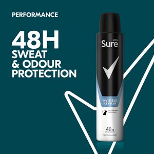 Sure Men 200ml Invisible Ice Fresh 48h Antiperspirant Aerosol Deodorant - gallery image 2