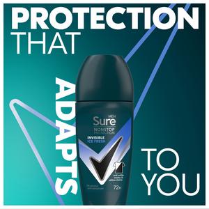 Sure Men Nonstop Invisible Ice Fresh Antiperspirant Deodorant Roll On 50ml - gallery image 2