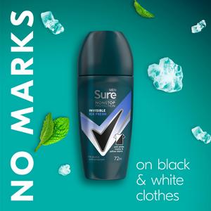 Sure Men Nonstop Invisible Ice Fresh Antiperspirant Deodorant Roll On 50ml - gallery image 3
