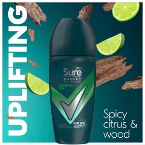 Sure Men Nonstop Quantum Dry Antiperspirant Deodorant Roll On 50ml - gallery image 3