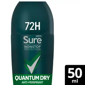 Sure Men Nonstop Quantum Dry Antiperspirant Deodorant Roll On 50ml