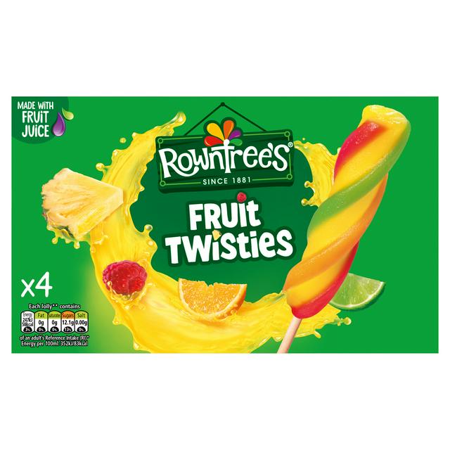 Rowntree's 4 x 70ml Fruit Twisties Ice Lollies - gallery image 1