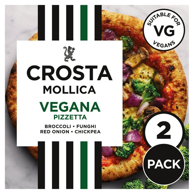 Crosta & Mollica Vegana Sourdough Pizza Broccoli Red Onion, Mushroom & Chickpea 502g - gallery image 1