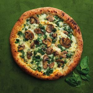 Crosta & Mollica Fiorentina Mushrooms Spinach Creamy Garlic Sourdough Pizza 453g - gallery image 3