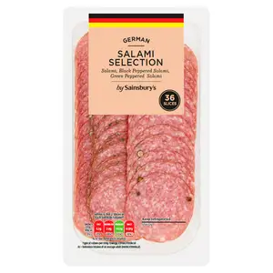 Sainsbury's German Salami Selection Slices x36 120g