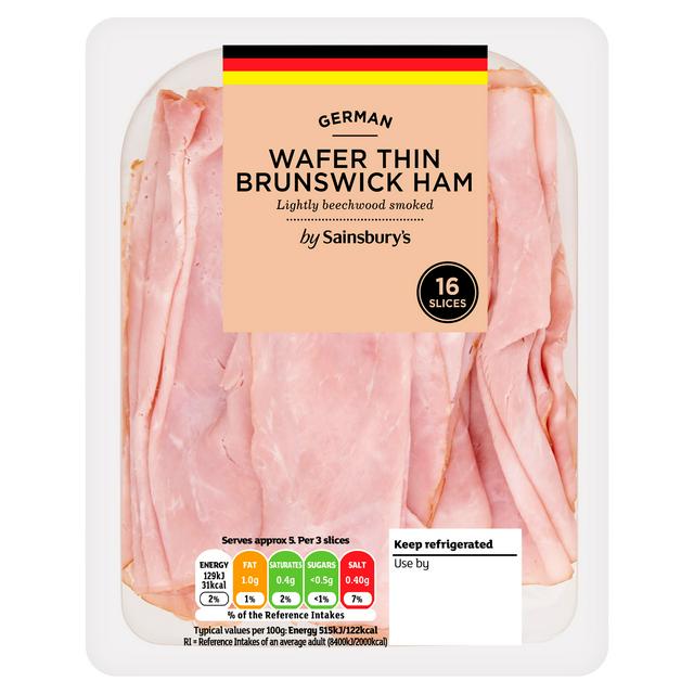 Sainsburys Sainsbury's Wafer Thin Brunswick Ham Slices 125g