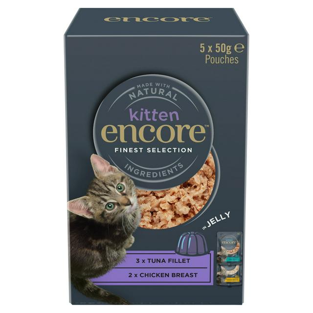 Encore Kitten Finest Selection In Jelly 5x50g Sainsbury s