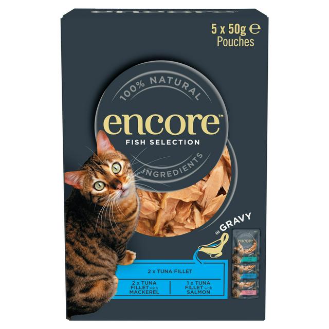 Encore Fish Selection In Gravy Cat Food 5 x 50g - gallery image 1