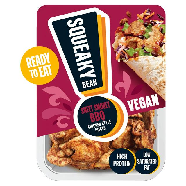 Squeaky Bean Ready to Eat Chicken Style Pieces Sweet Smokey BBQ 130g - gallery image 1