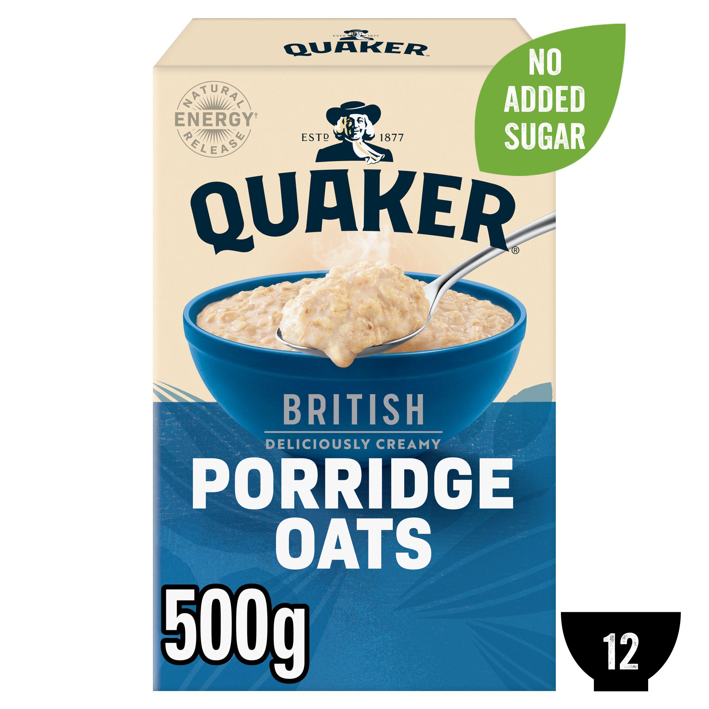 Quaker Rolled Porridge Oats Breakfast Cereal 500g