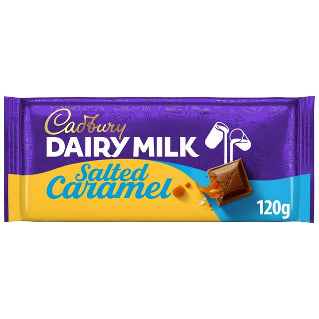 Cadbury Dairy Milk Salted Caramel Chocolate Bar 120g - gallery image 1