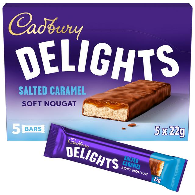 Cadbury Delights 5 x 22g Salted Caramel Chocolate - gallery image 1