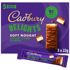 Cadbury Delights Hazelnut Caramel Chocolate Nougat Bar Pack ...