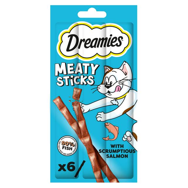 Dreamies Meaty Sticks 30g Scrumptious Salmon Adult Cat Treats - gallery image 1