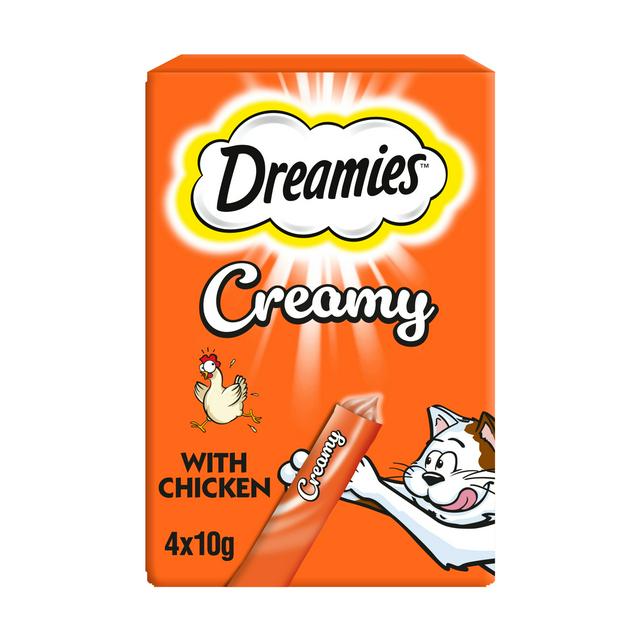 Dreamies Creamy 4 x 10g Cat & Kitten Treat with Chicken - gallery image 1