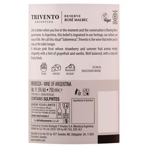 Trivento Reserve Malbec Rose Wine 75cl - gallery image 3