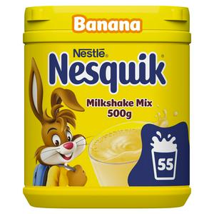 Nesquik Banana Flavoured Milkshake Powder 500g Tub - video