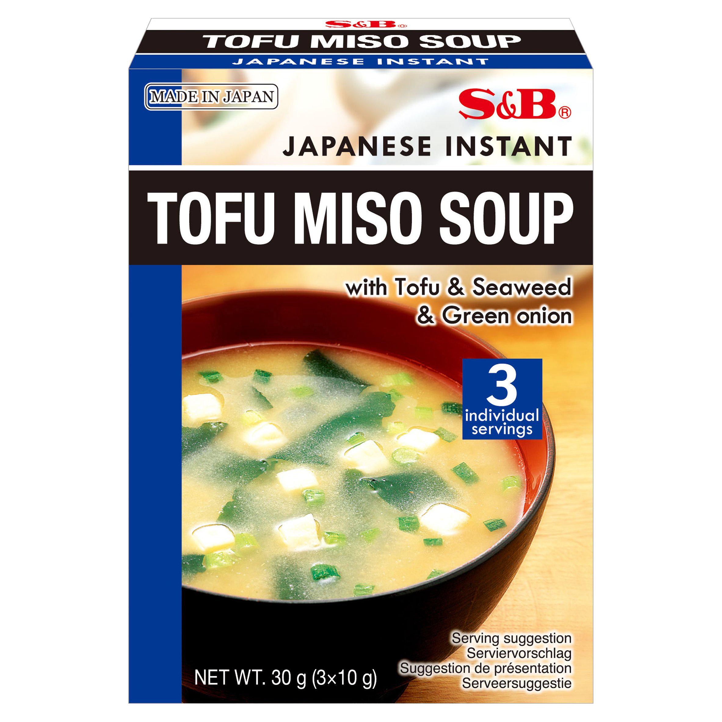 S&B Japanese Instant Tofu Miso Soup 3x10g Sachets