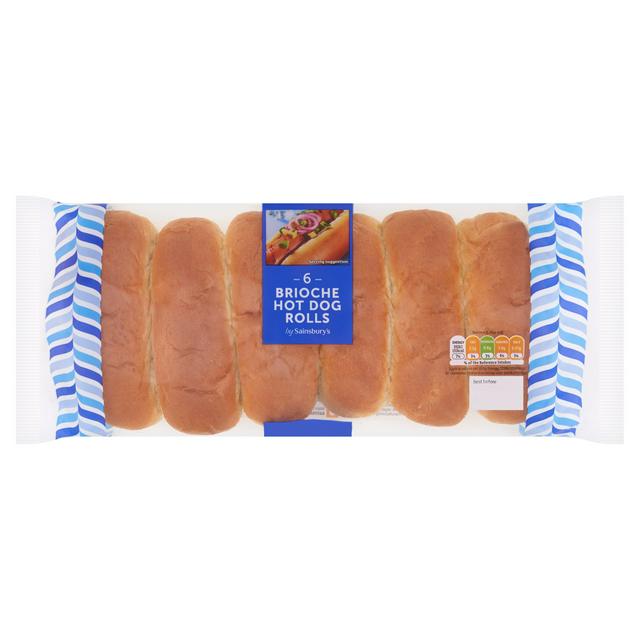 Sainsbury s Brioche Hot Dog Rolls x6 Sainsbury s