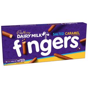 Cadbury Dairy Milk Fingers Salted Caramel Flavour Biscuits 114g - gallery image 3