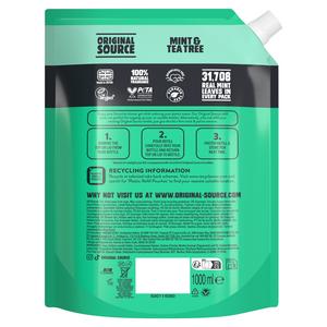 Original Source 1L Mint & Tea Tree Shower Gel Refill - gallery image 2