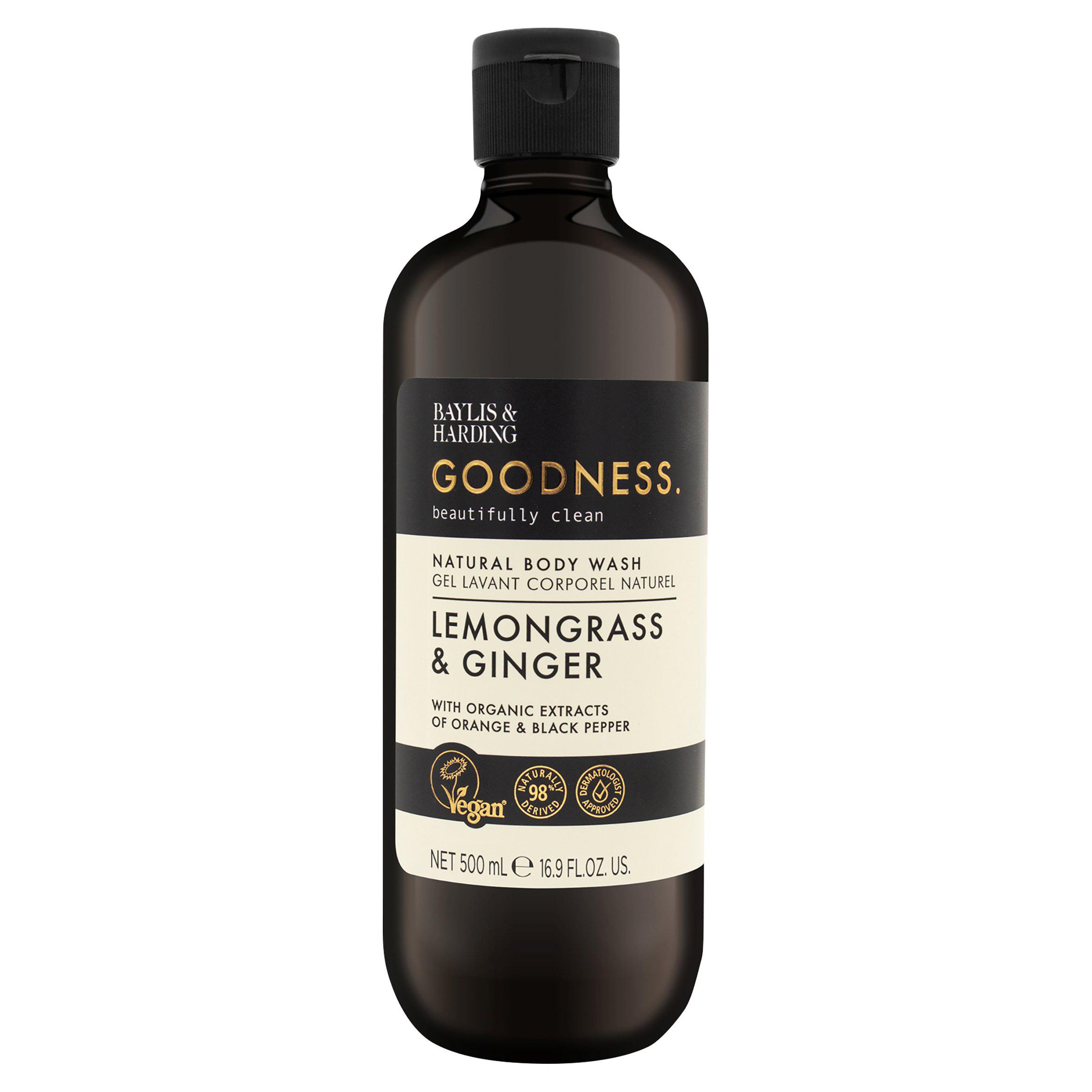 Natural Lemongrass and Ginger Body Wash with Organic Extracts 500ml