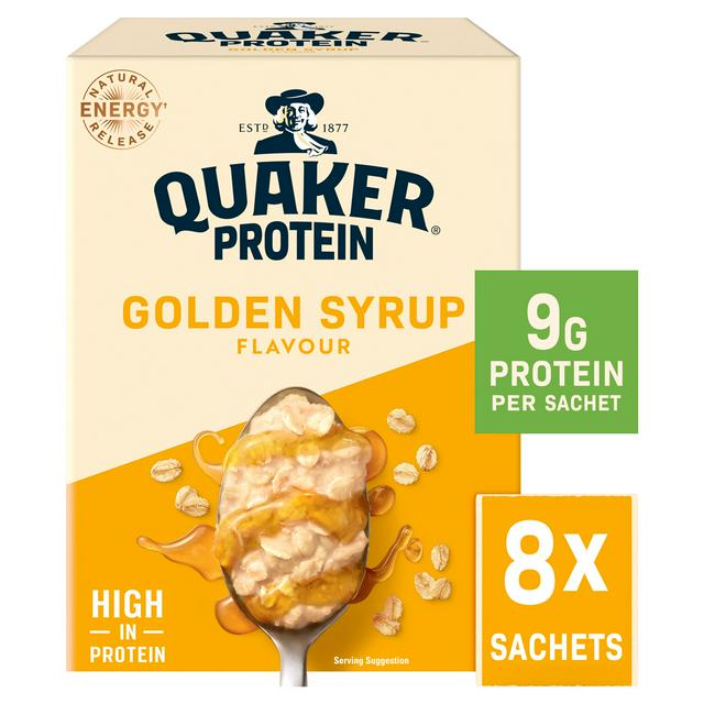 Quaker Oat So Simple Protein Golden Syrup Porridge Sachets 8x43g - gallery image 1