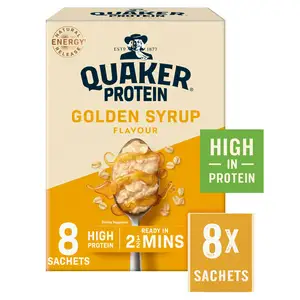 Quaker Oat So Simple Protein Golden Syrup Porridge Sachets 8x43g