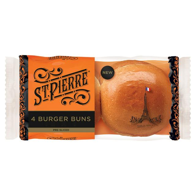 St Pierre Burger Buns Rolls x4 - gallery image 1