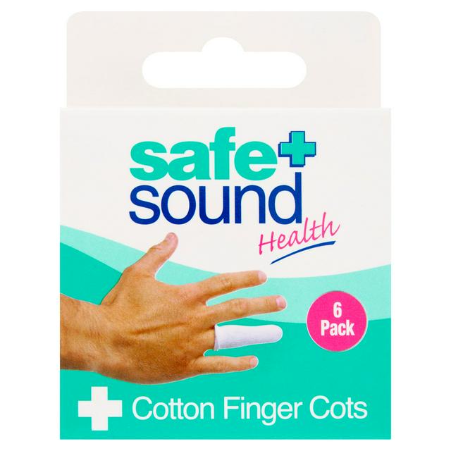 Safe Sound Health Cotton Finger Cots x6 Sainsbury's