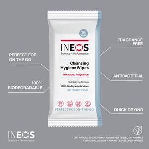 Ineos Antibacterial Sanitiser Wipes x15 - gallery image 3