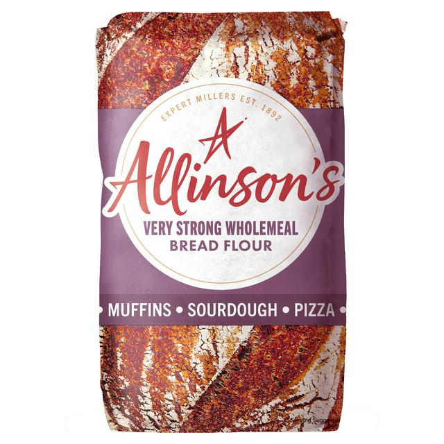 Allinson's Very Strong Wholemeal Bread Flour 1kg - gallery image 1