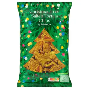 Sainsbury's Christmas Tree Salted Tortilla Chips 200g