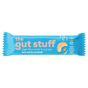 The Gut Stuff High Fibre Fruit & Nut Bar Sea Salt & Caramel 35g