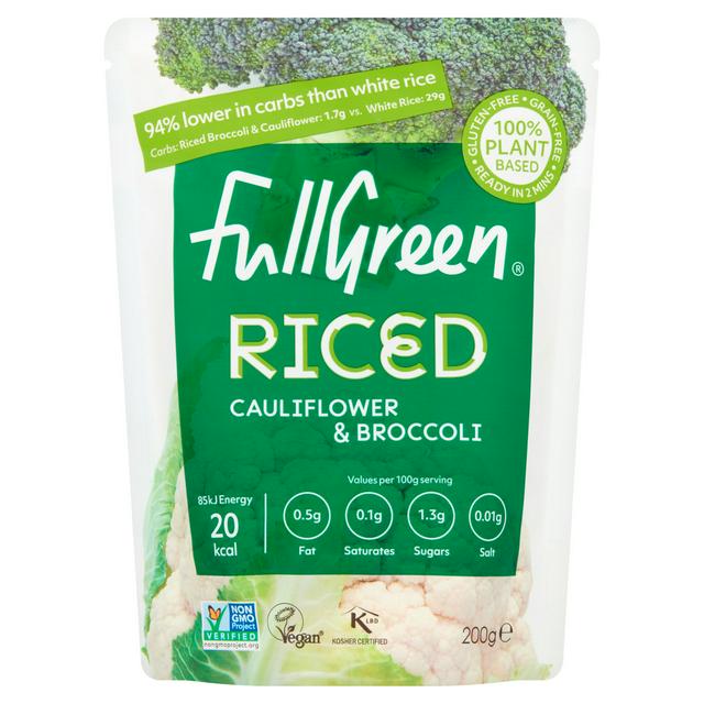Fullgreen Riced Cauliflower & Broccoli 200g - gallery image 1