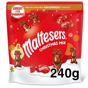 Maltesers 240g Milk Chocolate & Gingerbread Christmas Pouch