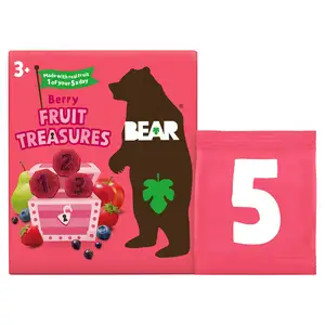 Bear Berry Fruit Treasures 3+ Years 5x20g