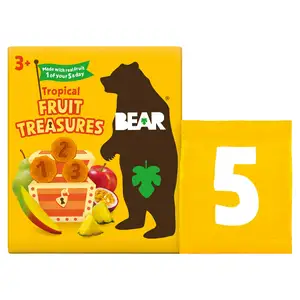 Bear Tropical Fruit Treasures 3+ Years 5x20g