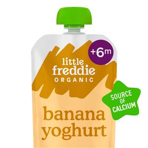 Little Freddie Organic Banana Greek Style Yoghurt Baby Food Pouch 6+ Months 100g - gallery image 2