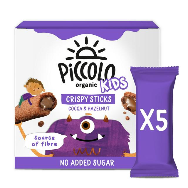 Piccolo Organic Cocoa & Hazelnut Kids Crispy Sticks 5x25g - gallery image 1