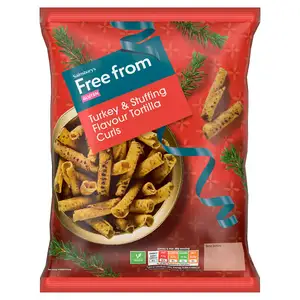 Sainsbury's Free From Turkey & Stuffing Flavour Tortilla Curls 150g