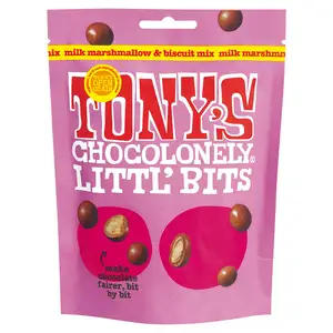 Tony's Chocolonely Littl' Bits Milk Marshmallow & Biscuit Mix 100g