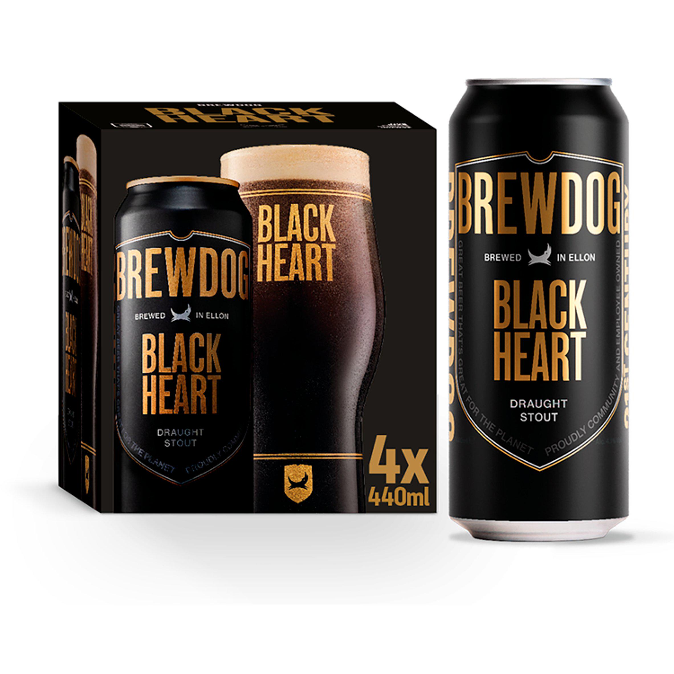 BrewDog Black Heart Draught Stout 4 Pack 440ml